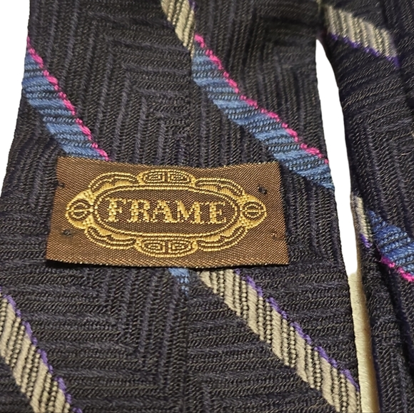 Vintage 100% Wool Frame Mens Necktie - Picture 3 of 4